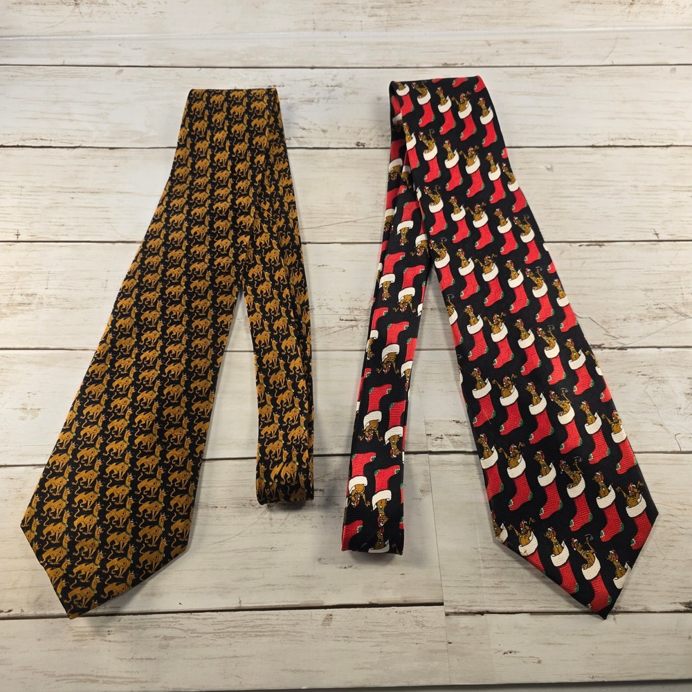Scooby-Doo‎ Vintage Tie Lot 2 Warner Bros Studio Store Cartoon Network Christmas